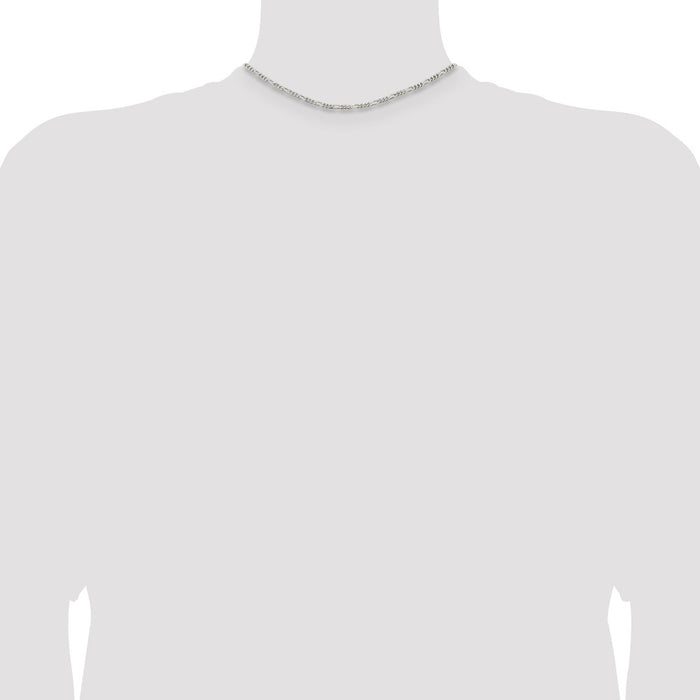 Buy Stylish 2.85mm Sterling Silver Figaro Chain - Exclusive Value Offer-4