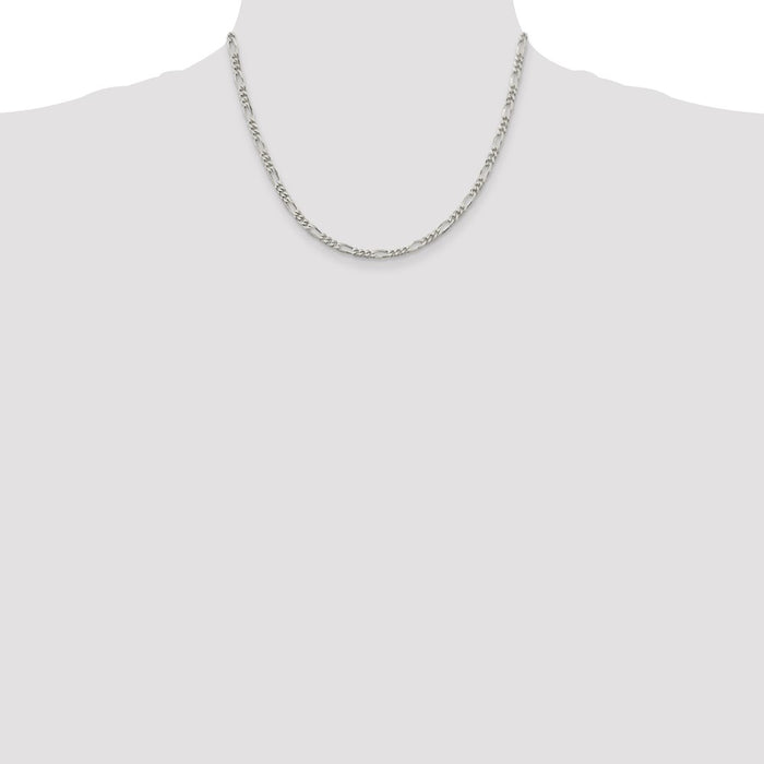 Exclusive 3.5mm Sterling Silver Figaro Chain - Affordable Luxury Jewelry-4