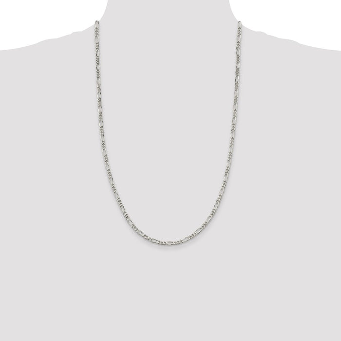 Exclusive 3.5mm Sterling Silver Figaro Chain - Stylish & Affordable Accessory-4