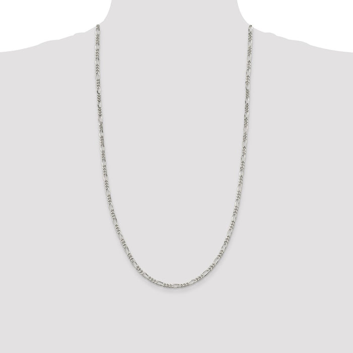 Buy Stylish 3.5mm Sterling Silver Figaro Chain - Luxury at an Affordable Price-4