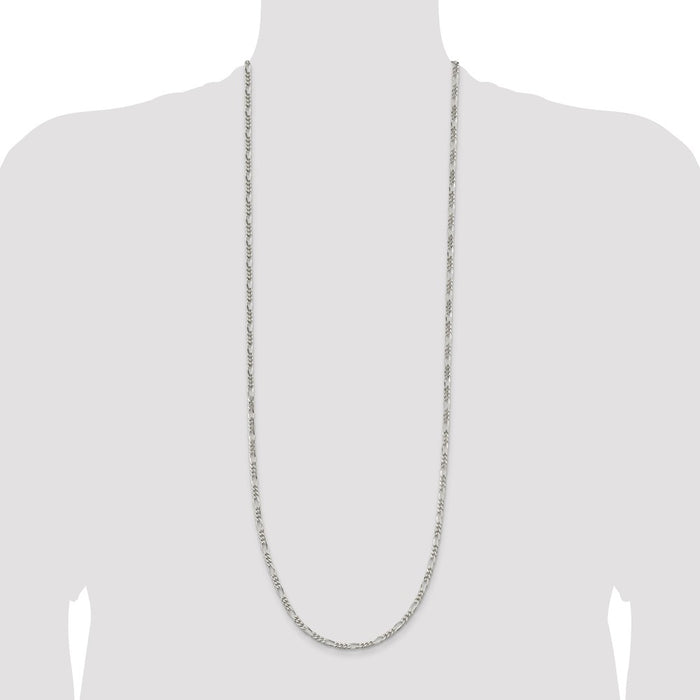 Buy Stylish 3.5mm Sterling Silver Figaro Chain | Affordable Luxury Jewelry-4