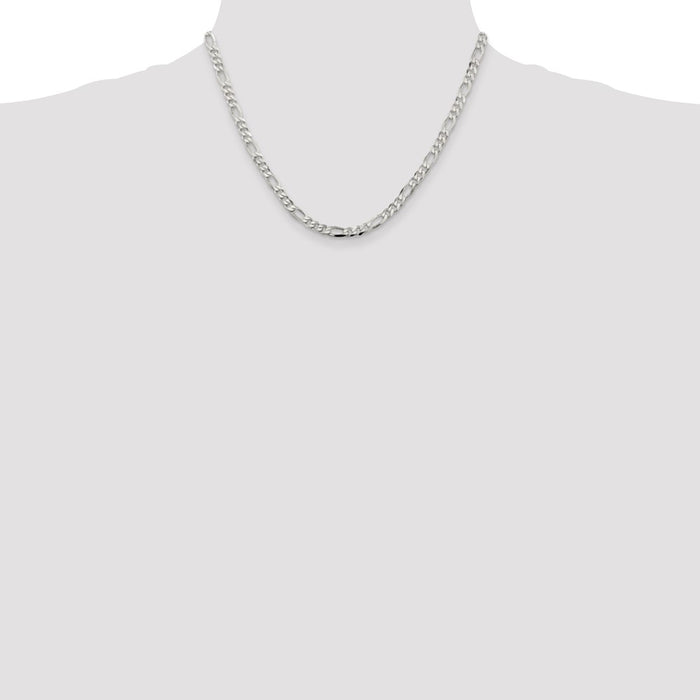 Buy Stylish 4.5mm Sterling Silver Figaro Chain - High-Quality & Affordable!-4