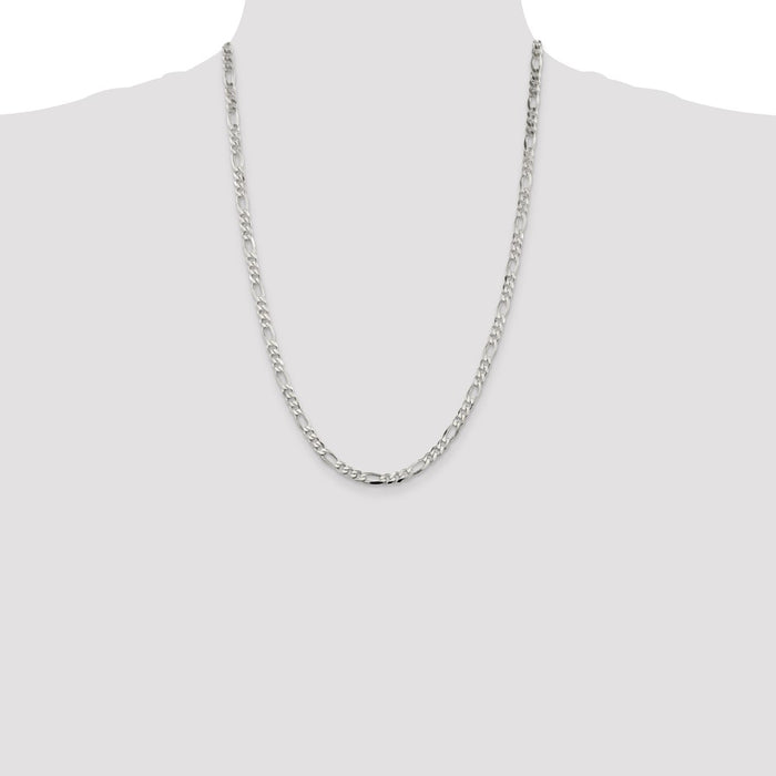 High-Quality 4.5mm Sterling Silver Figaro Chain | Stylish & Affordable Value-4