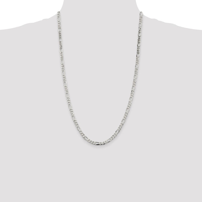 High-Quality 4.5mm Sterling Silver Figaro Chain - Stylish & Affordable Value-4