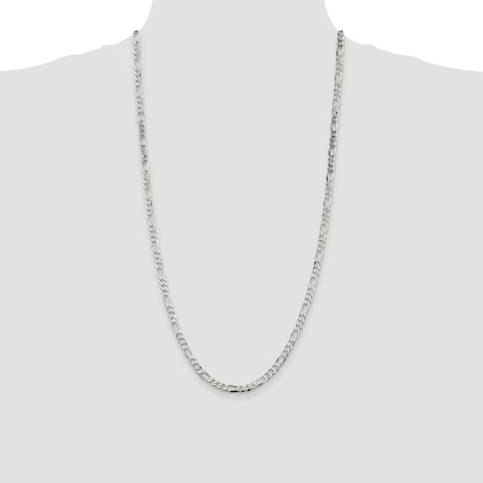 Buy Stylish 4.5mm Sterling Silver Figaro Chain - Affordable Luxury Jewelry-4