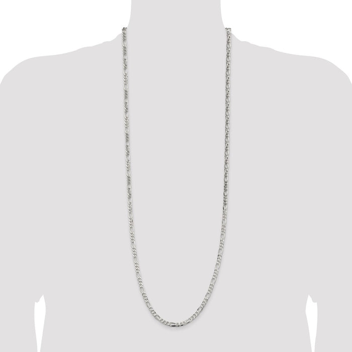 Buy Stylish 4.5mm Sterling Silver Figaro Chain - Affordable Luxury Jewelry-4