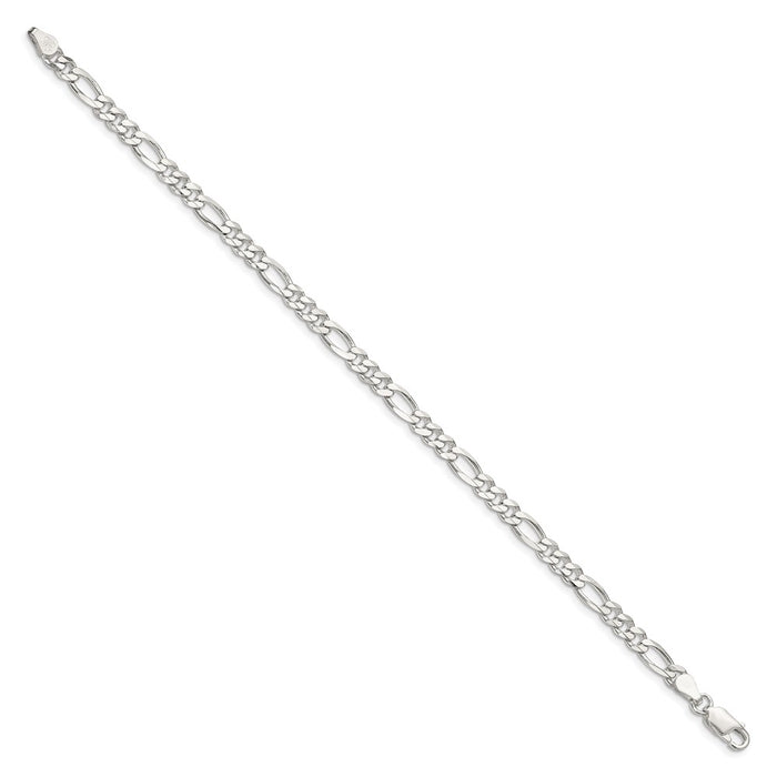 High-Quality 4.5mm Sterling Silver Figaro Chain - Stylish & Affordable Value-2