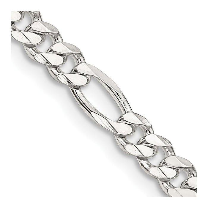 High-Quality 4.5mm Sterling Silver Figaro Chain | Stylish & Affordable Value-1