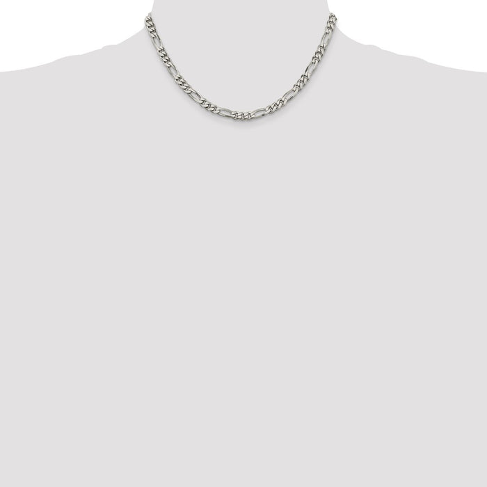 High-Quality 5.5mm Sterling Silver Figaro Chain - Stylish & Affordable Price-4