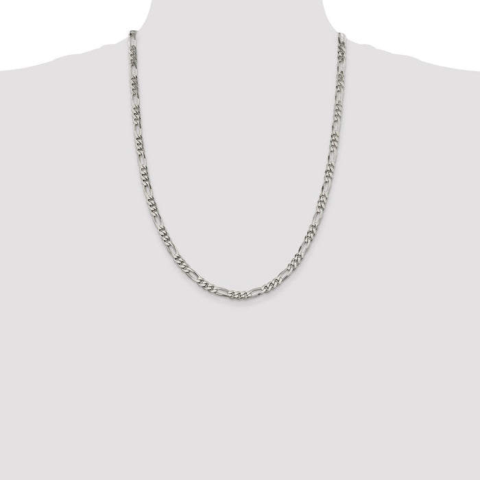 Exclusive 5.5mm Sterling Silver Figaro Chain - Stylish, Affordable Jewelry-4