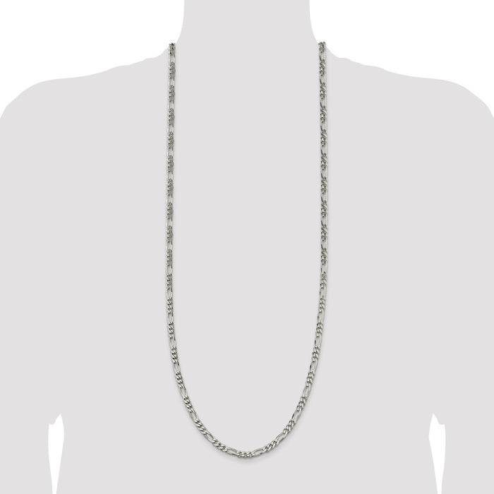 Buy Stylish 5.5mm Sterling Silver Figaro Chain - Affordable Luxury Accessory-4