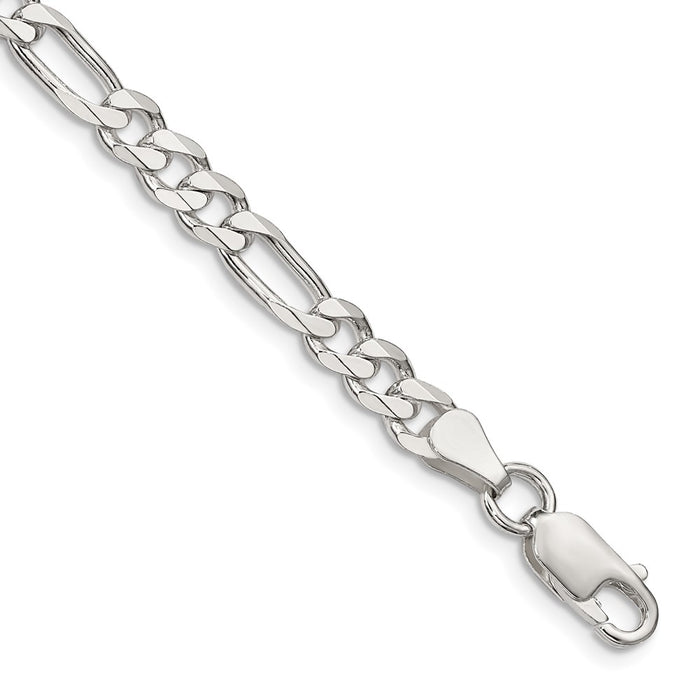 Buy Stylish 5.5mm Sterling Silver Figaro Chain - Affordable Luxury Jewelry-1
