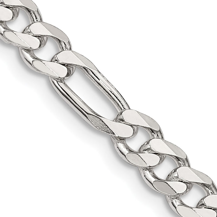 Buy Stylish 5.5mm Sterling Silver Figaro Chain - Affordable Luxury Jewelry-1