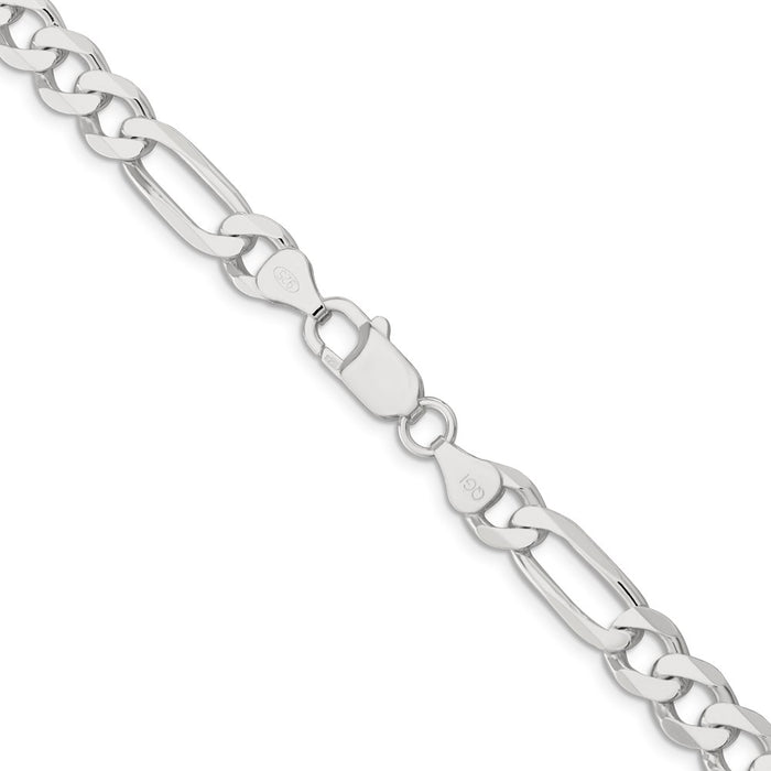 Buy Stylish 7.5mm Sterling Silver Figaro Chain - Affordable Luxury Jewelry-3