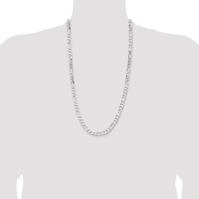 Buy Stylish 7.5mm Sterling Silver Figaro Chain - Affordable Luxury Jewelry-4