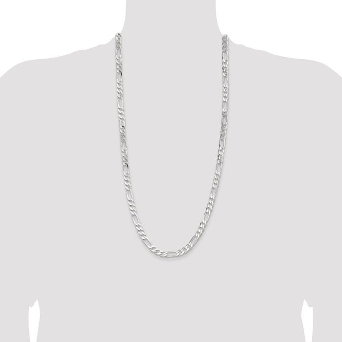 Buy Stylish 7.5mm Sterling Silver Figaro Chain - Affordable Luxury Jewelry-4