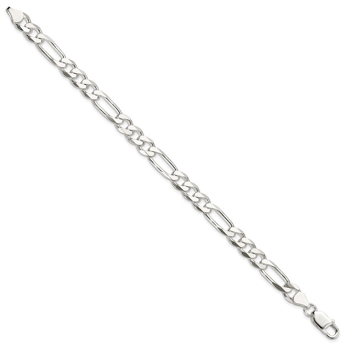 Buy Stylish 7.5mm Sterling Silver Figaro Chain | Affordable Luxury Jewelry-2