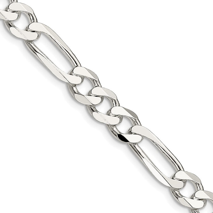 Buy Stylish 7.5mm Sterling Silver Figaro Chain - Affordable Luxury Jewelry-1