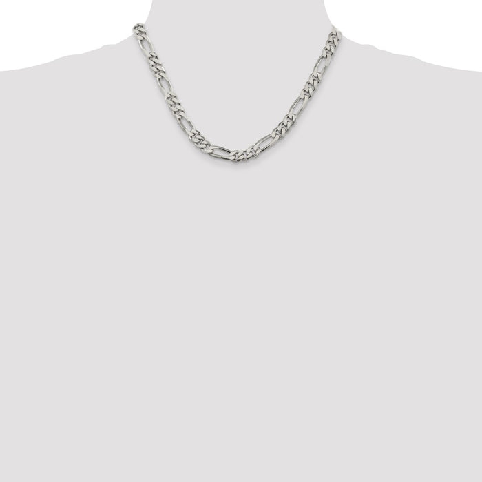 Exclusive 8mm Sterling Silver Figaro Chain - Stylish & Affordable Jewelry-4