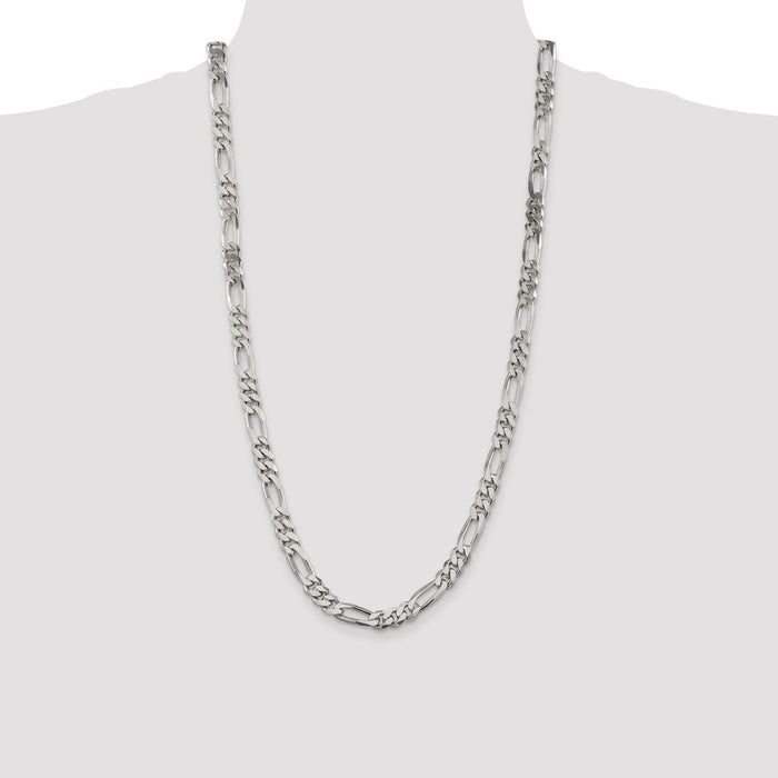 Buy Stylish 8mm Sterling Silver Figaro Chain - Affordable Luxury Jewelry-4