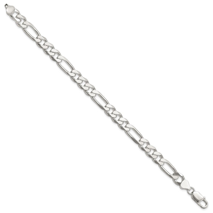 Buy Stylish 8mm Sterling Silver Figaro Chain - Affordable Luxury Jewelry-2