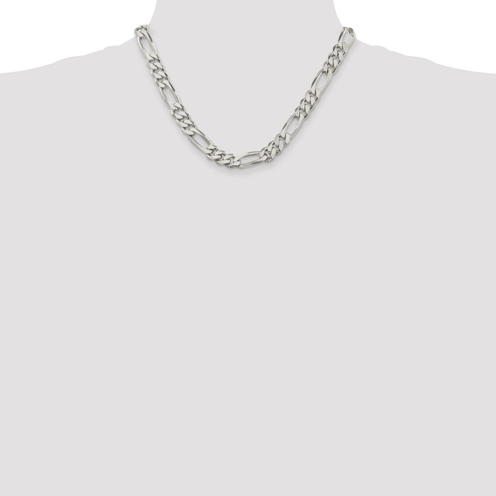 Buy Exclusive 9mm Sterling Silver Figaro Chain - Affordable Luxury Jewelry-4