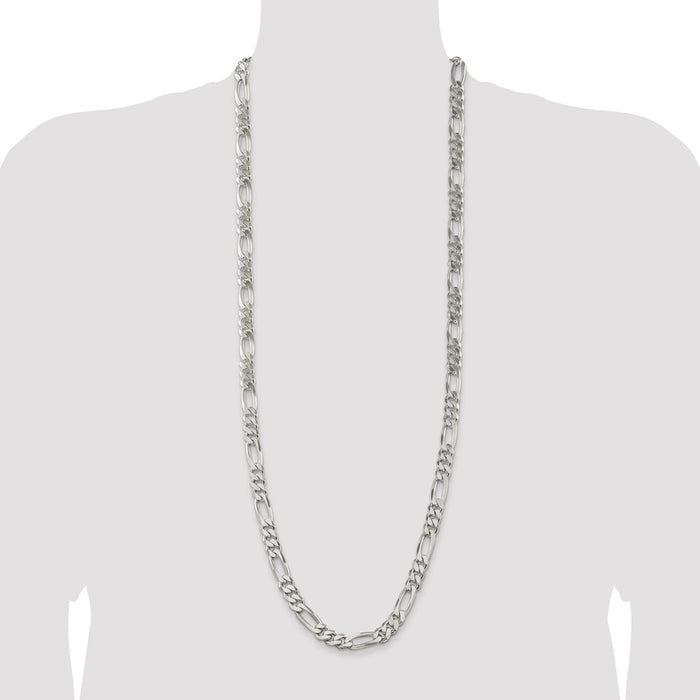 Buy Stylish 9mm Sterling Silver Figaro Chain | Affordable Luxury Jewelry-4
