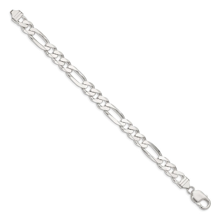 Buy Stylish 9mm Sterling Silver Figaro Chain | Exclusive Discounted Price-2