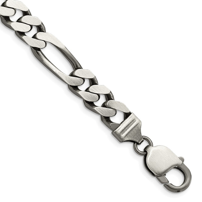 Buy Stylish 9mm Antiqued Sterling Silver Figaro Chain | Luxury Value Piece-1
