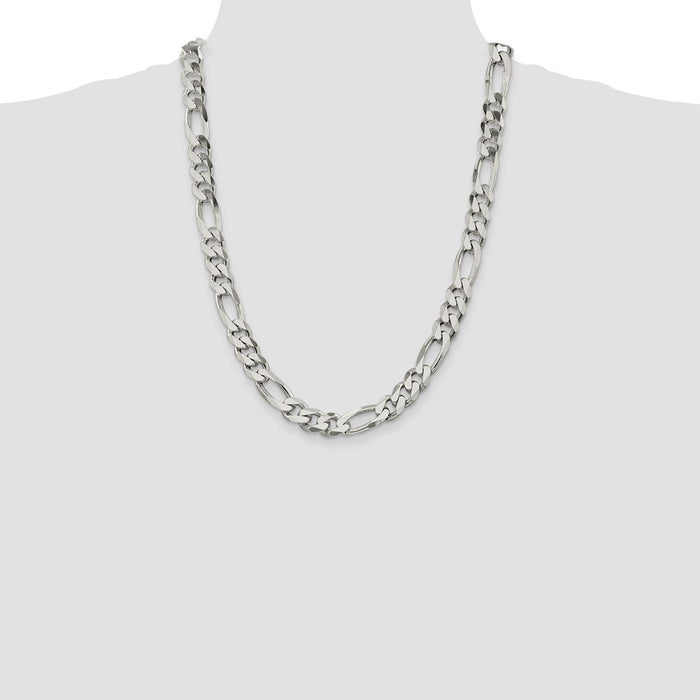 Buy Exclusive 10.75mm Sterling Silver Figaro Chain | Stylish & Affordable!-4