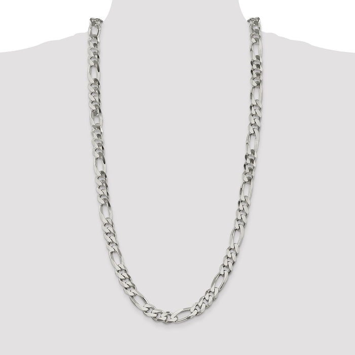 Buy 10.75mm Sterling Silver Figaro Chain - Stylish & Affordable Jewelry-4