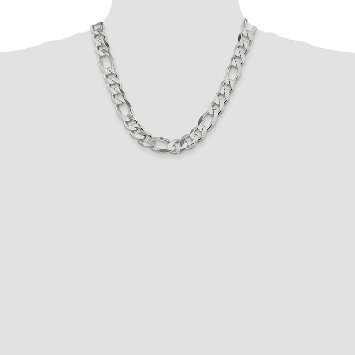 Exclusive 13.5mm Sterling Silver Figaro Chain - Stylish & Affordable Design-4