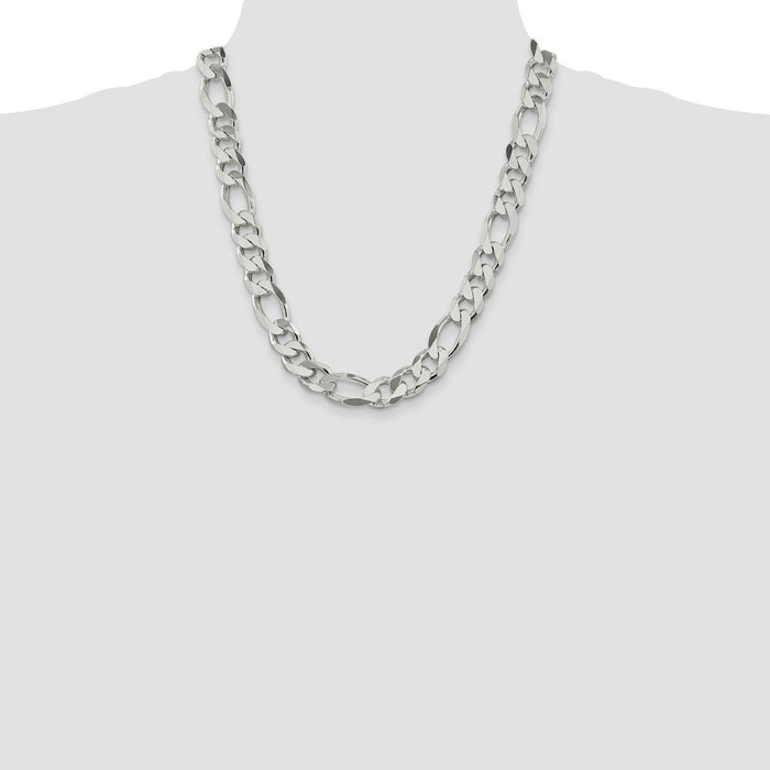 Exclusive 13.5mm Sterling Silver Figaro Chain - Stylish & Affordable Luxury-4
