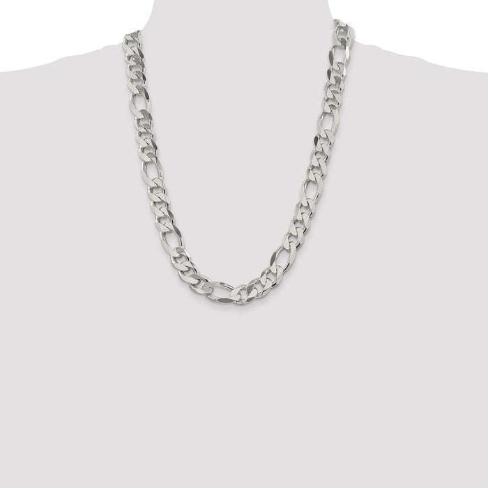 Exclusive 13.5mm Sterling Silver Figaro Chain - Stylish & Affordable Price!-4