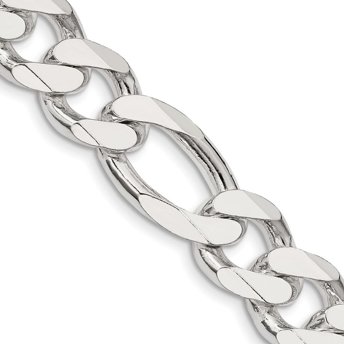 Buy Stylish 13.5mm Sterling Silver Figaro Chain - Luxury at an Affordable Price-1