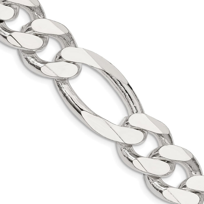 Buy 15mm Sterling Silver Figaro Chain - Stylish & Affordable Jewelry Piece-1