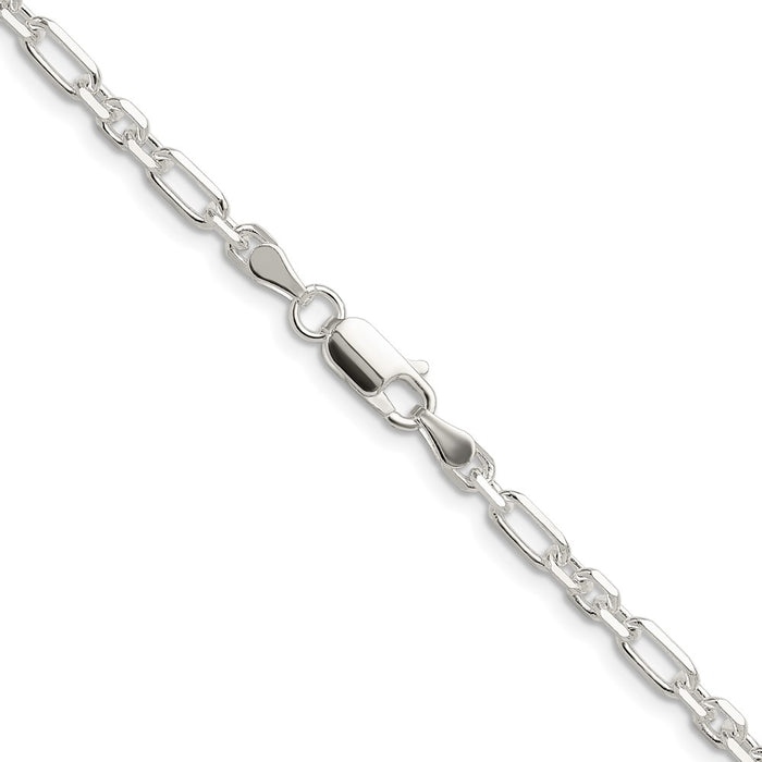 Buy Stylish 4mm Sterling Silver Cable Link Chain - 3 Short & 1 Long Link-3