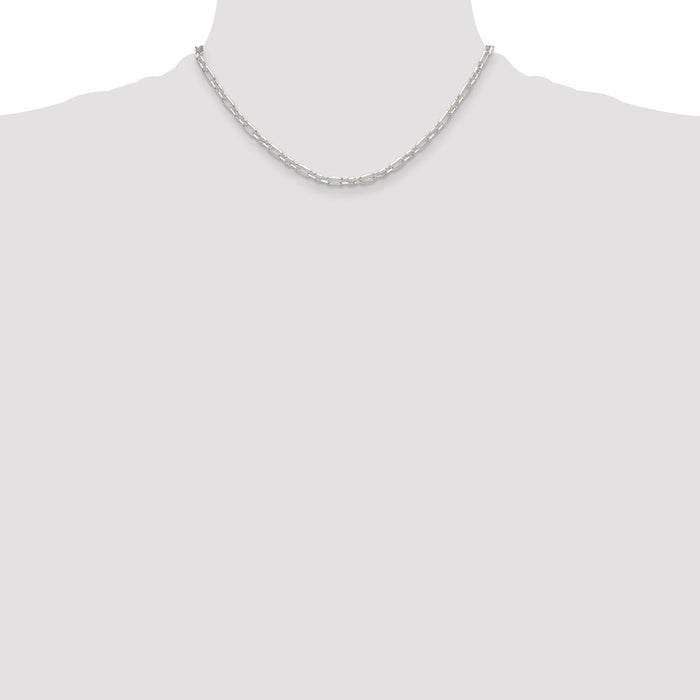 High-Quality 4mm Sterling Silver Double Cable Link Chain - Affordable Style-4