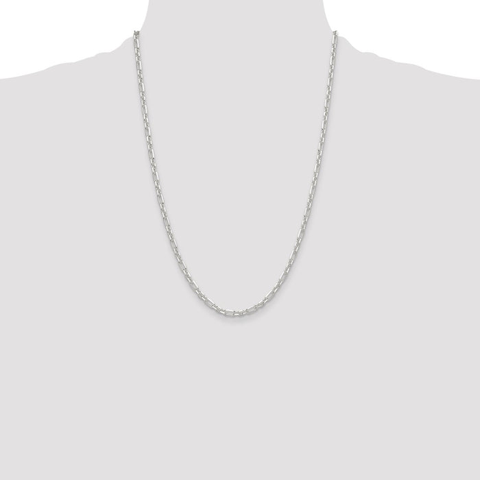 Buy Stylish 4mm Sterling Silver Double Cable Link Chain - Clearance Price!-4