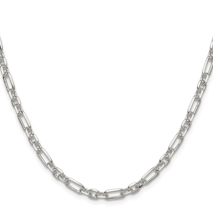 Exclusive Sterling Silver 4.5mm Double Link Necklace - Stylish Chain Design-2