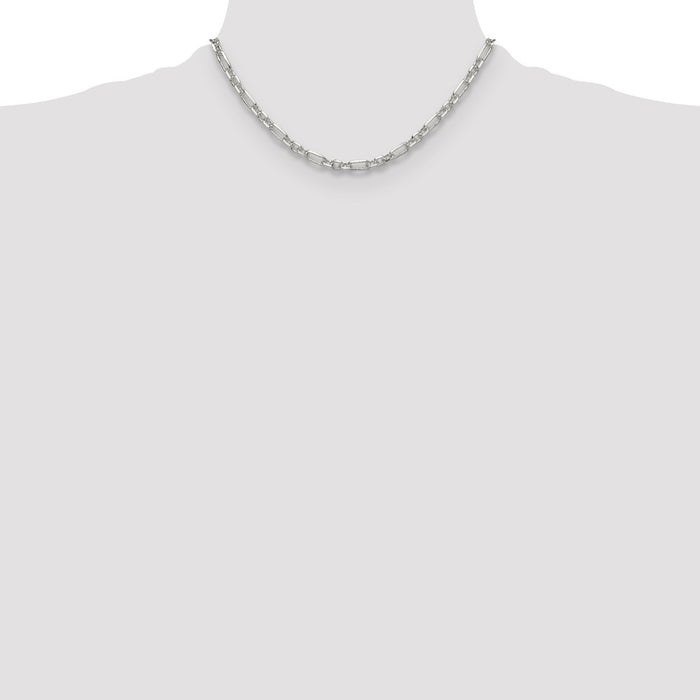 Exclusive 4.5mm Sterling Silver Cable Link Chain - Stylish Short & Long Design-4