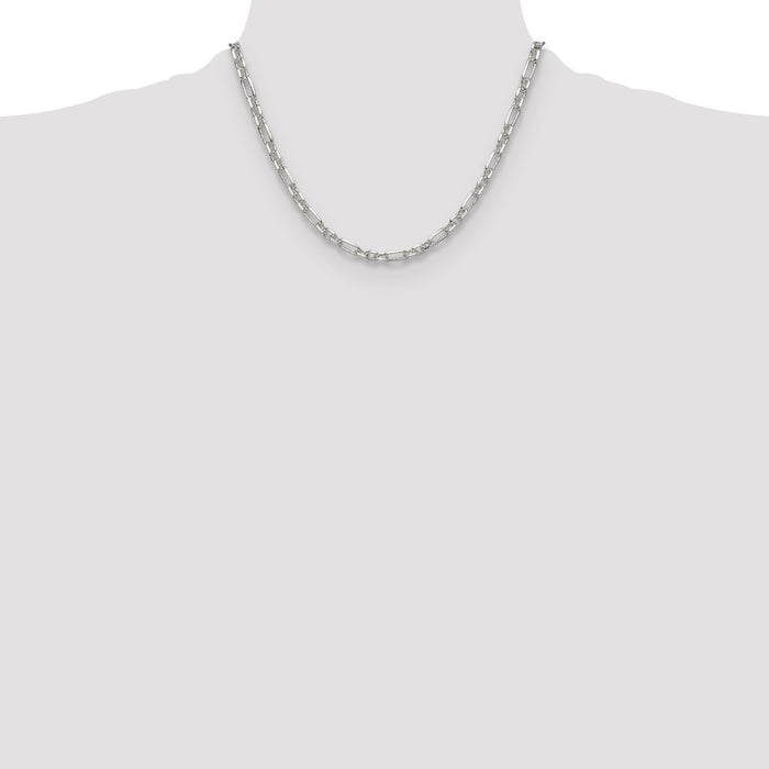 Exclusive Sterling Silver 4.5mm Double Link Necklace - Stylish Chain Design-4