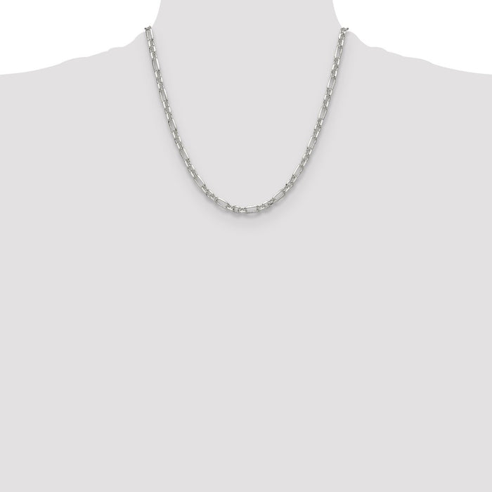Buy Stylish 4.5mm Sterling Silver Double Chain Link Necklace - Exclusive Design-4