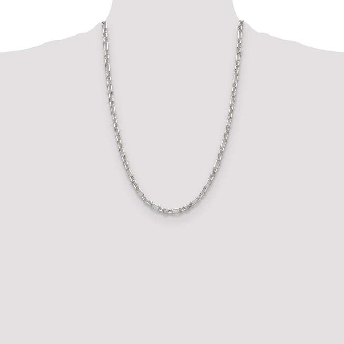 Buy Stylish 4.5mm Sterling Silver Double Cable Link Chain - Great Value!-4