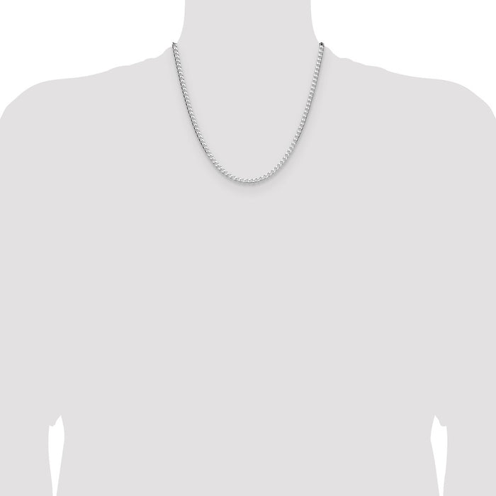 Buy Stylish 3.25mm Diamond-Cut Sterling Silver Curb Chain | Affordable Luxury-4