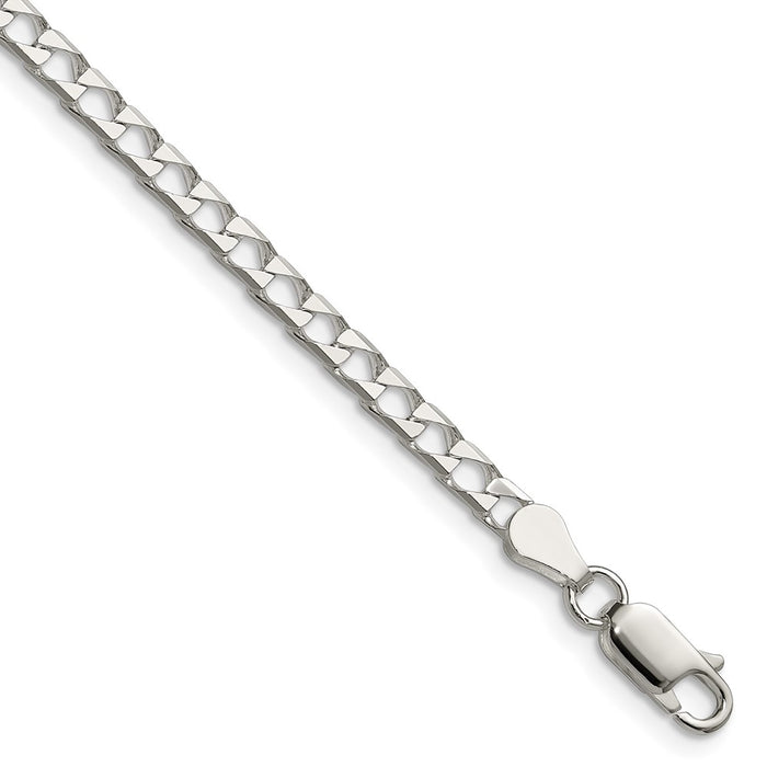Buy Exclusive 3.25mm Sterling Silver Diamond-Cut Square Curb Chain-1