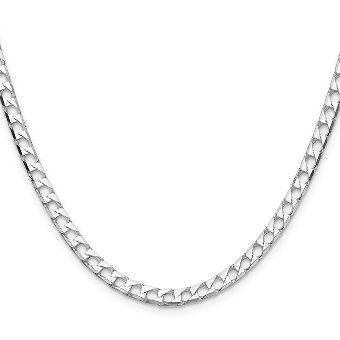 Buy Stylish 4mm Double Curb Square Chain in High-Quality Sterling Silver-2