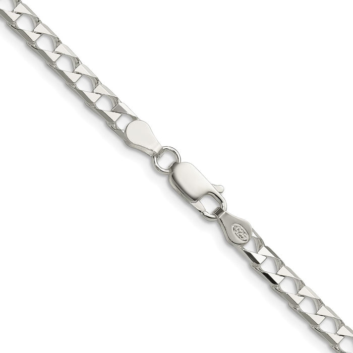 Buy Stylish 4mm Double Curb Square Chain in High-Quality Sterling Silver-3