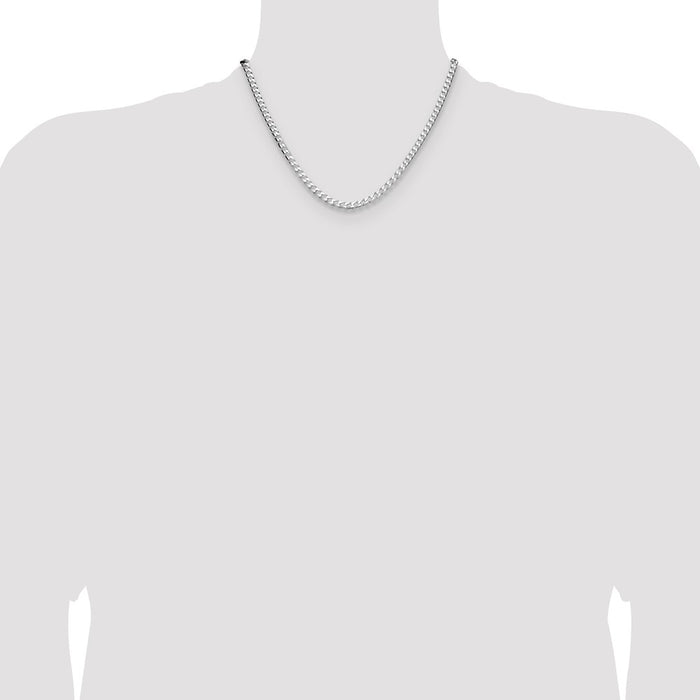 Buy Stylish Sterling Silver 4mm Double Curb Square Chain - Affordable Luxury!-4