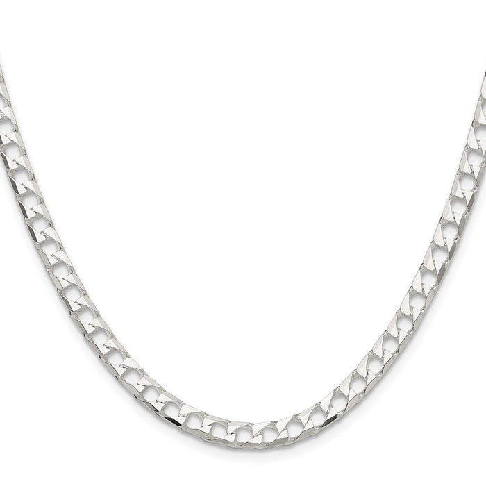 Buy Stylish 5mm Sterling Silver Double Curb Square Chain - Affordable Luxury-2